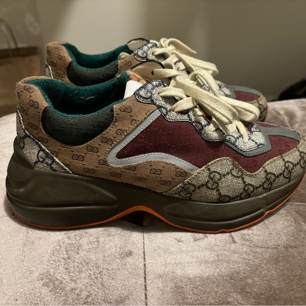 AUTHENTIC!!! Gucci multicolor sneakers Men sz 4.5. Runs a bit big